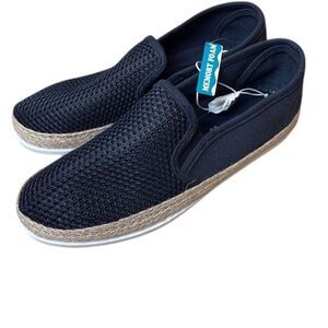 NWT Kinetic Energy Women's Navy Blue Mesh Front Espadrille Loafer Size 8